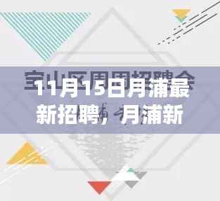 11月15日月浦招聘盛宴,新篇章下的友情与职业奇遇