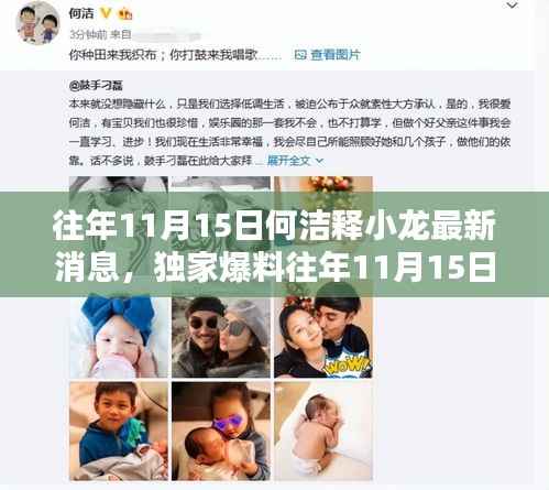 独家揭秘，何洁与释小龙的昔日动态揭秘，深度解析未来展望！