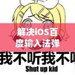 解决iOS百度输入法弹出卡顿问题的小妙招